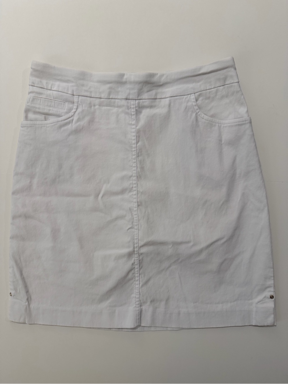 White Stretch Golf Tennis Skort Built In Shorts Pockets Size Small